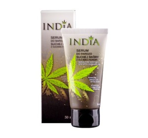 Serum for dry skin of the face and hands with hemp oil India Cosmetics
