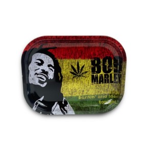 Metal tray for twisting joint/ cigarette Bob Marley