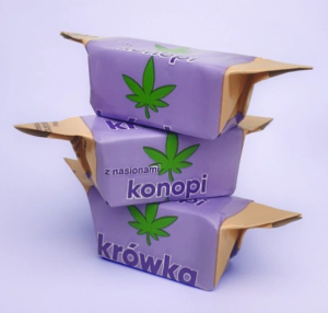 Fudge with hemp seeds machine wrapped 500g